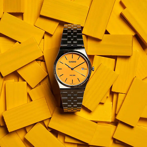 Casio Ladies Vintage Yellow Watch