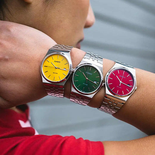 Casio Ladies Vintage Yellow Watch