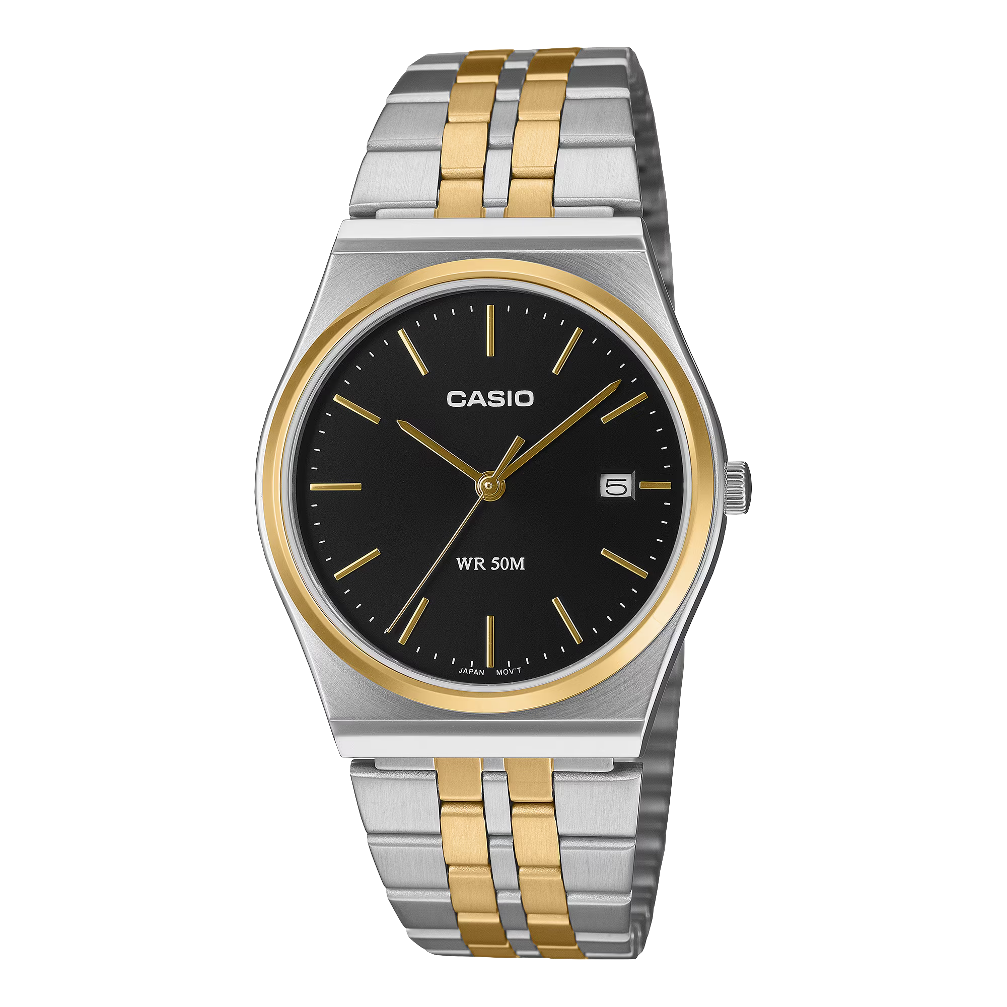 Casio Men's Quartz Dress Watch 40mm Two Tone Gold Black