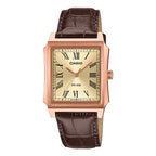 Casio Men's Watch 32mm Classic Timeless Rose Gold Leather