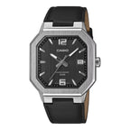 Casio Men's Watch 38mm Sleek Metal Black Octagonal