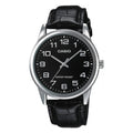 Casio Unisex Black Leather Watch
