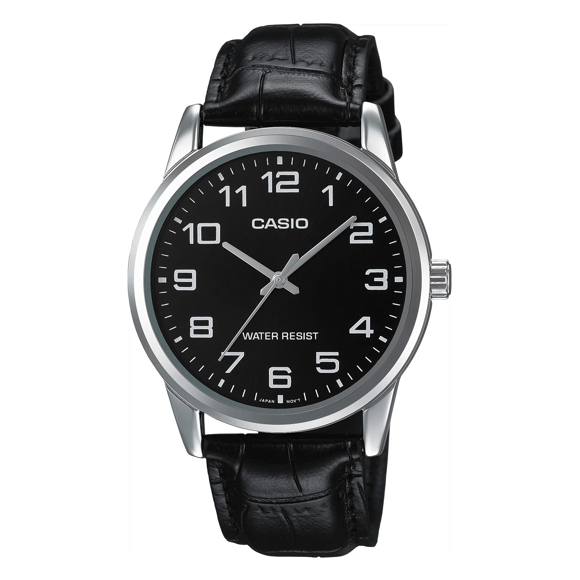 Casio Unisex Black Leather Watch