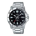 Casio Men's Watch 45mm Enticer Link Bracelet Black Silver