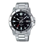 Casio Men's Watch 45mm Enticer Link Bracelet Black Silver