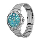 Casio Men's Watch 45mm Enticer Link bracelet Turquoise Silver