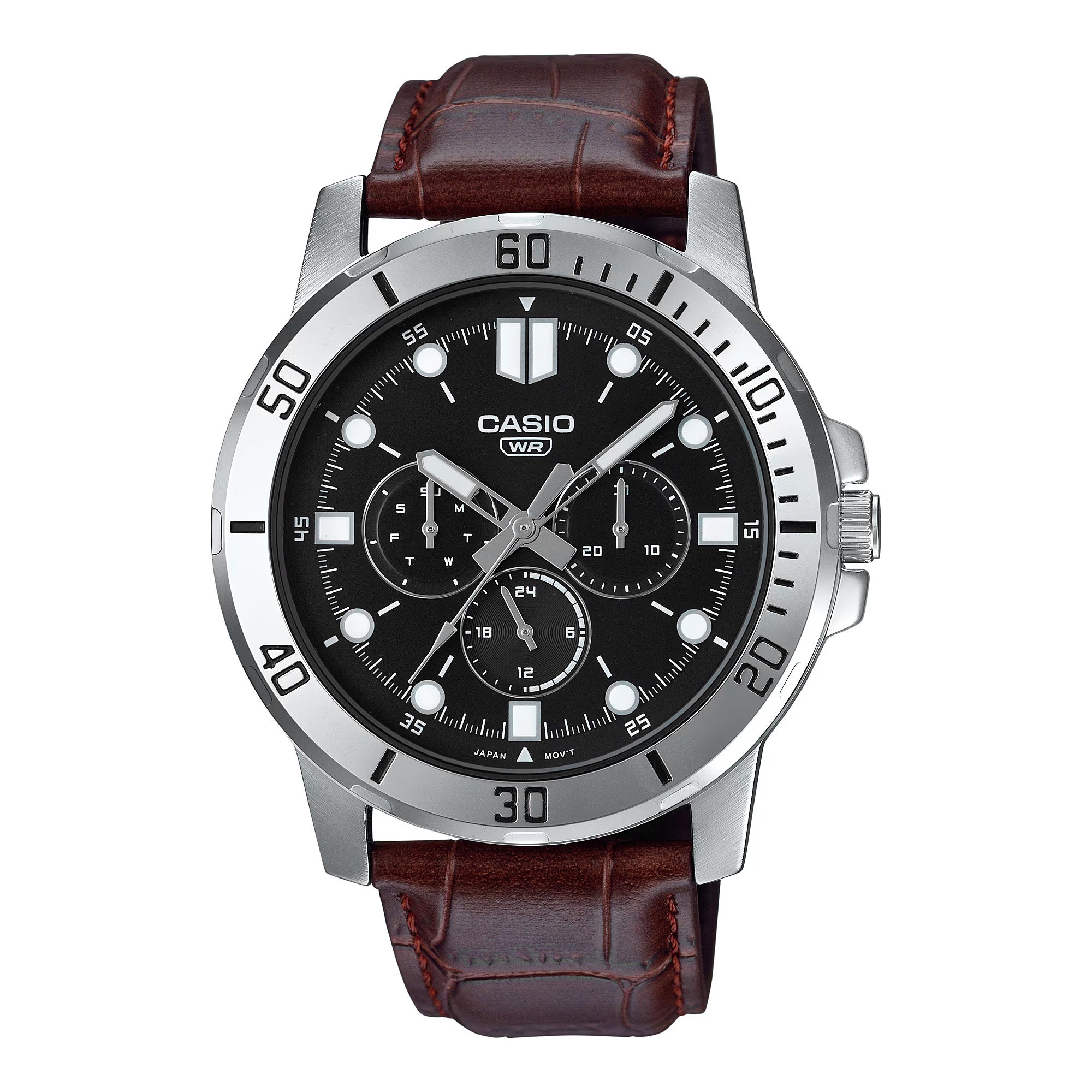 Casio Men's Brown Leather Watch