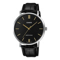 Casio Men's Black Leather Watch