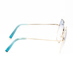 Matthew Williamson x Linda Farrow Blue Octagonal Sunglasses