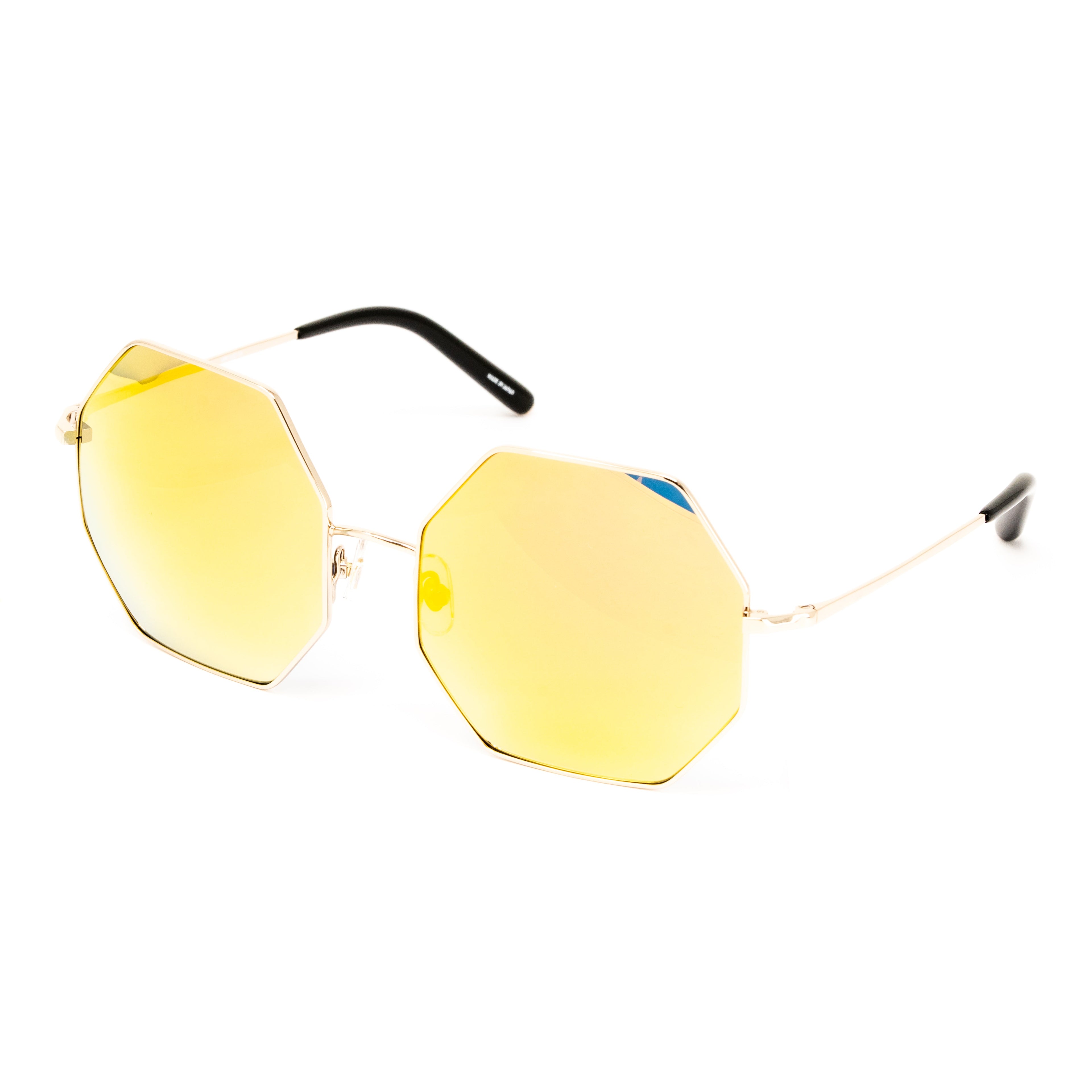Matthew Williamson x Linda Farrow Yellow Octagonal Sunglasses