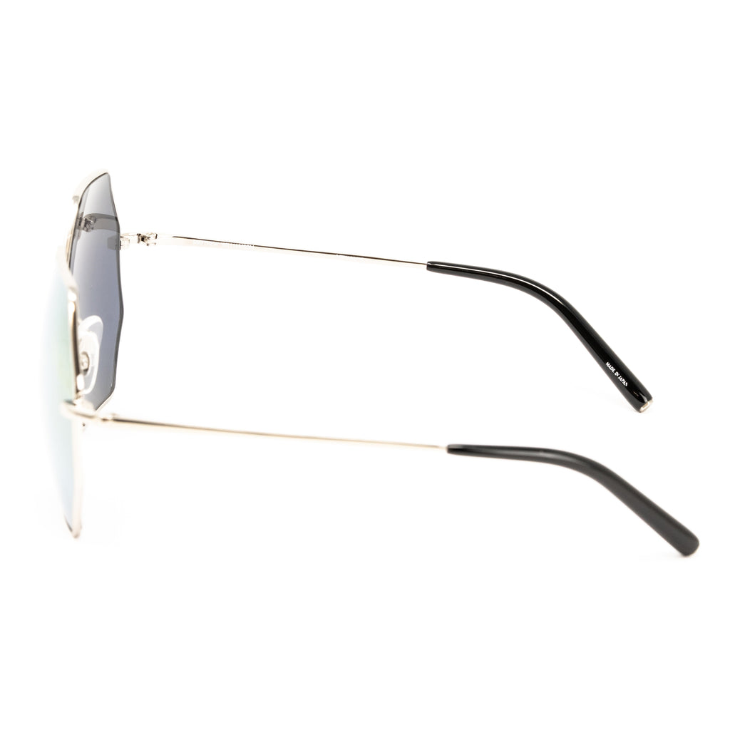 Matthew Williamson x Linda Farrow Octagonal Silver Sunglasses
