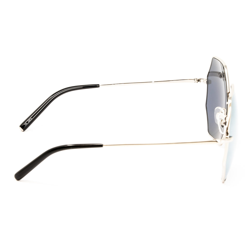 Matthew Williamson x Linda Farrow Octagonal Silver Sunglasses