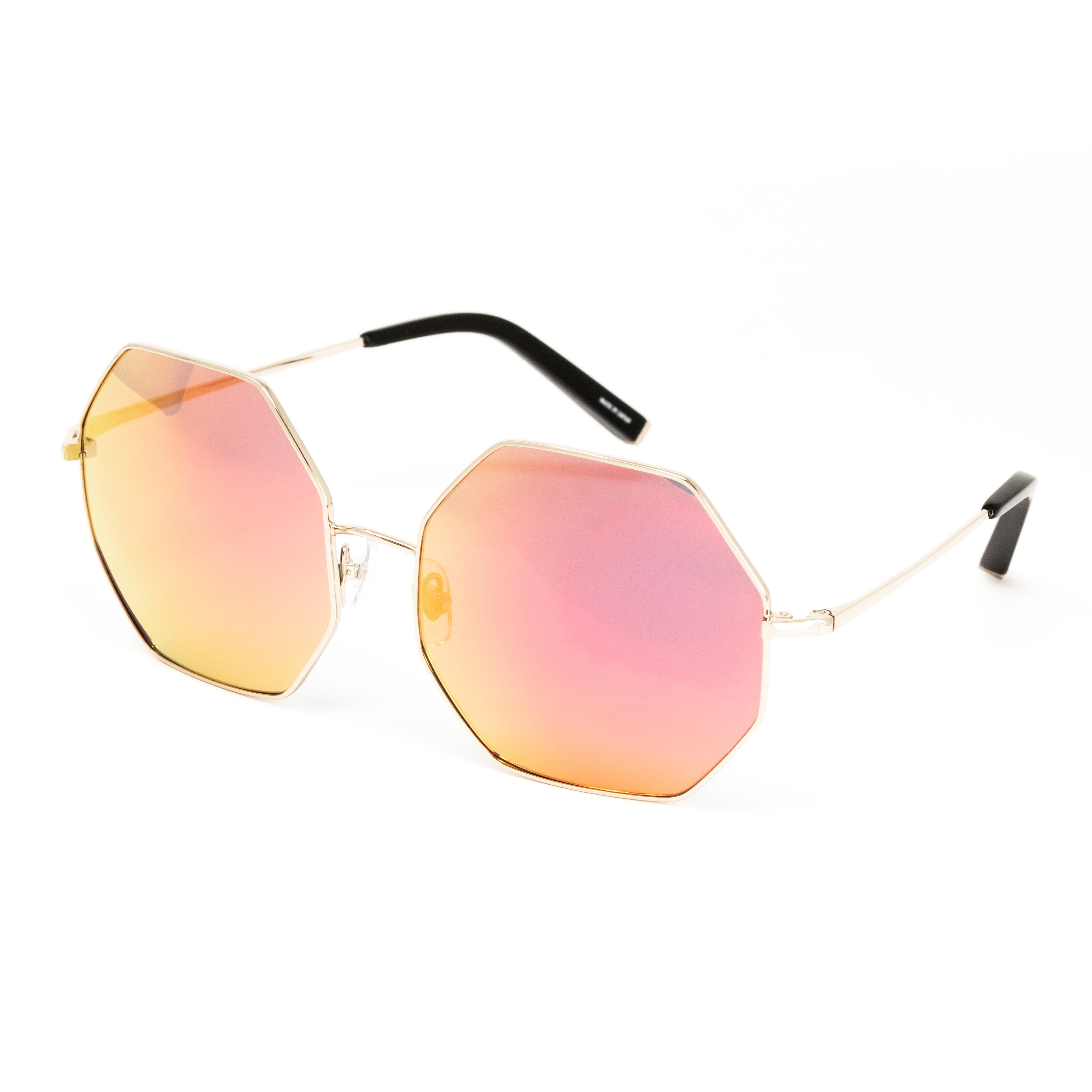 Matthew Williamson x Linda Farrow Gold Octagonal Sunglasses