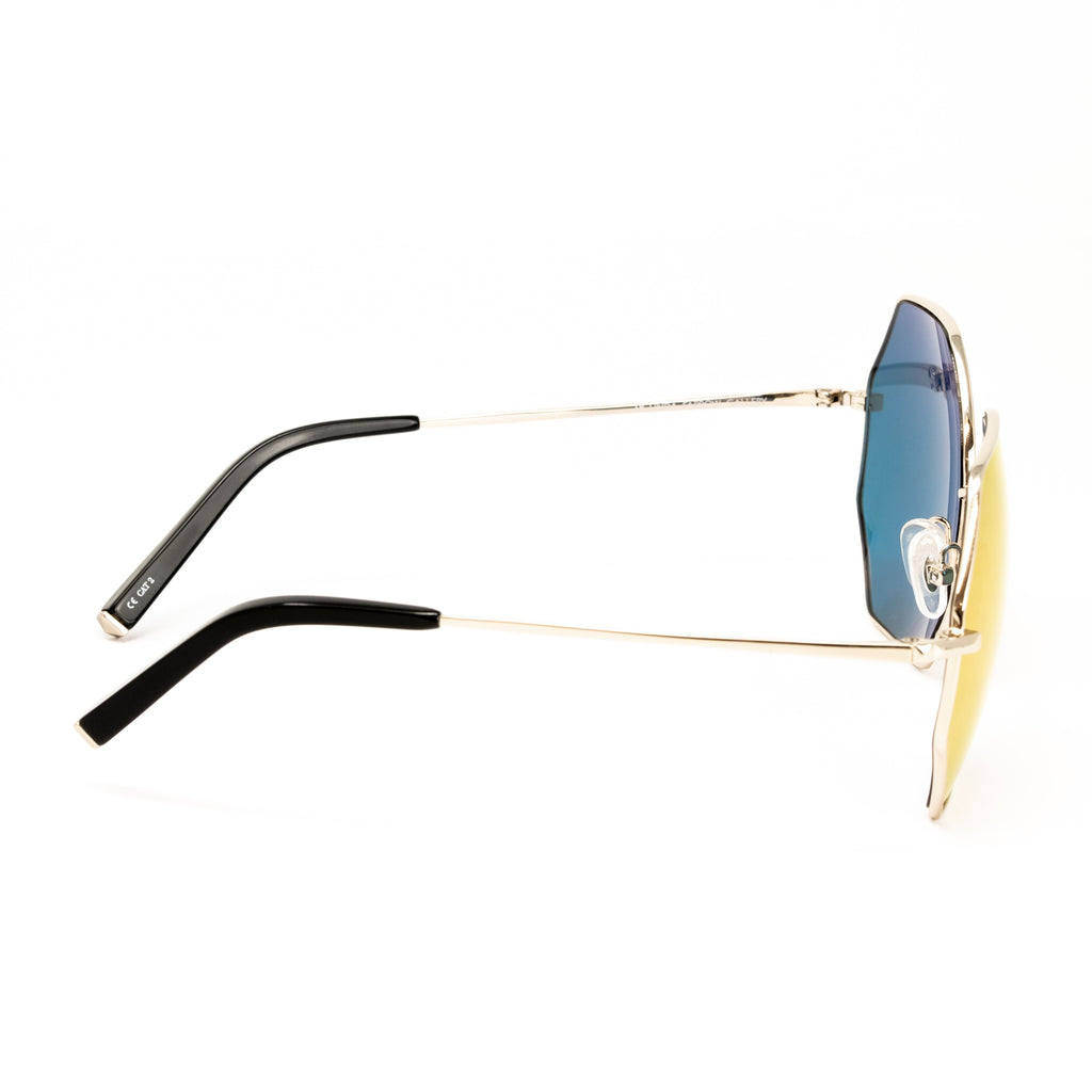 Matthew Williamson x Linda Farrow Gold Octagonal Sunglasses