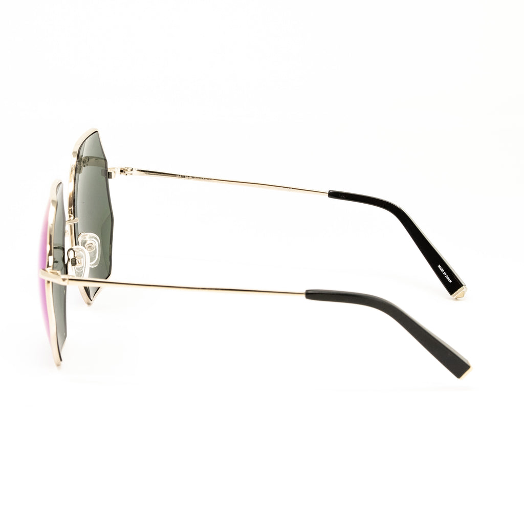 Matthew Williamson x Linda Farrow Blue Mirrored Sunglasses