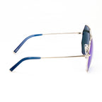 Matthew Williamson x Linda Farrow Blue octagonal Sunglasses