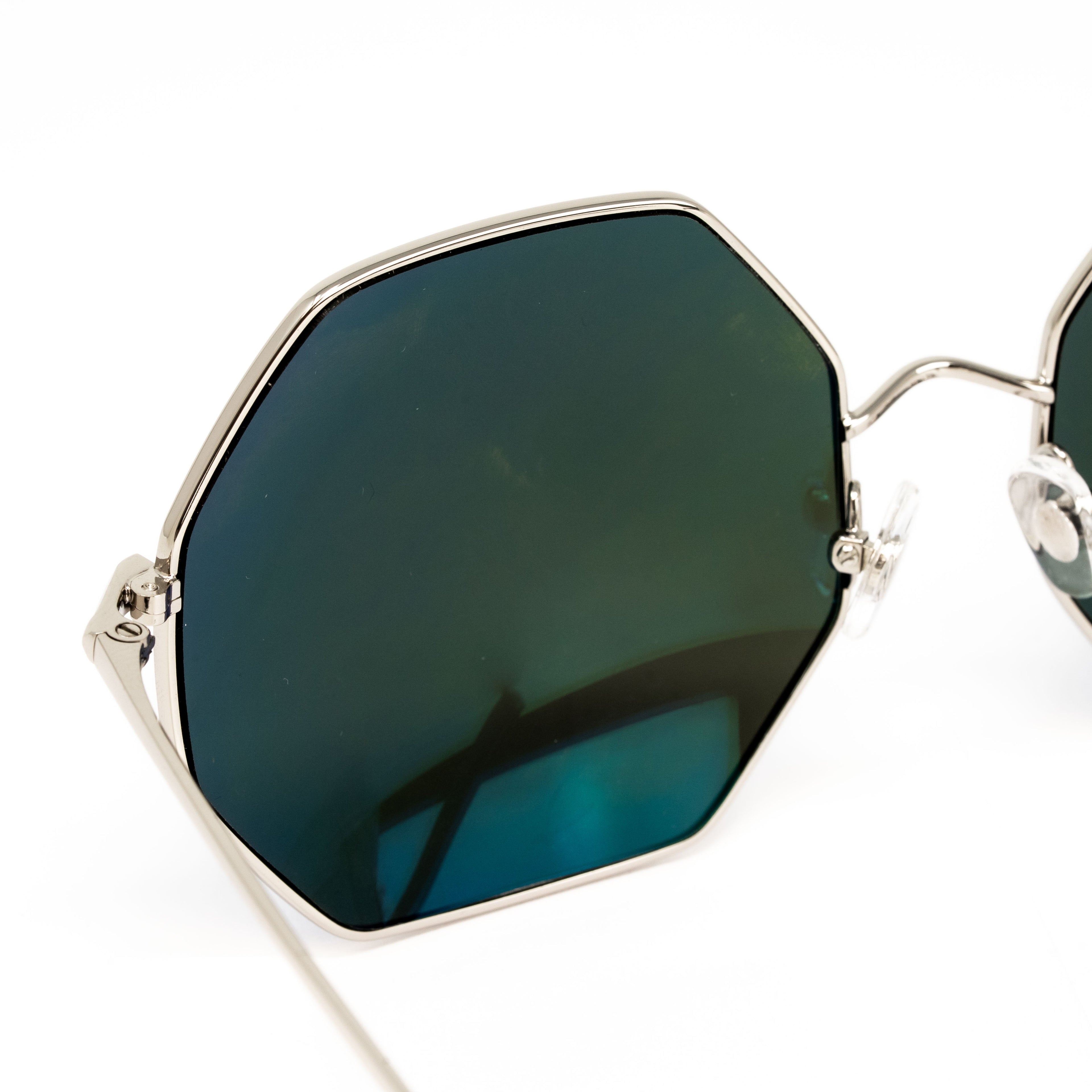 Matthew Williamson x Linda Farrow Blue octagonal Sunglasses
