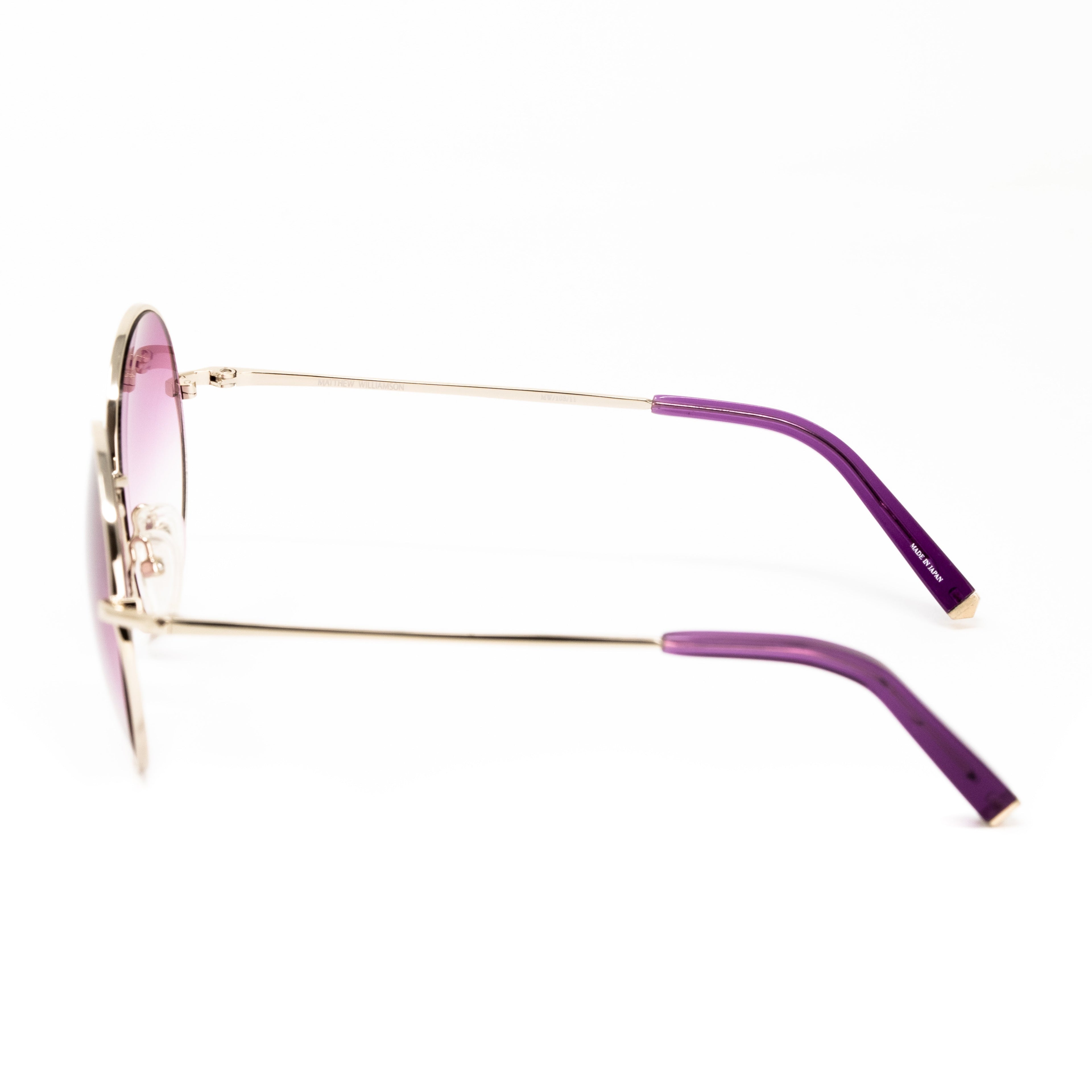 Matthew Williamson x Linda Farrow Purple Sunglasses