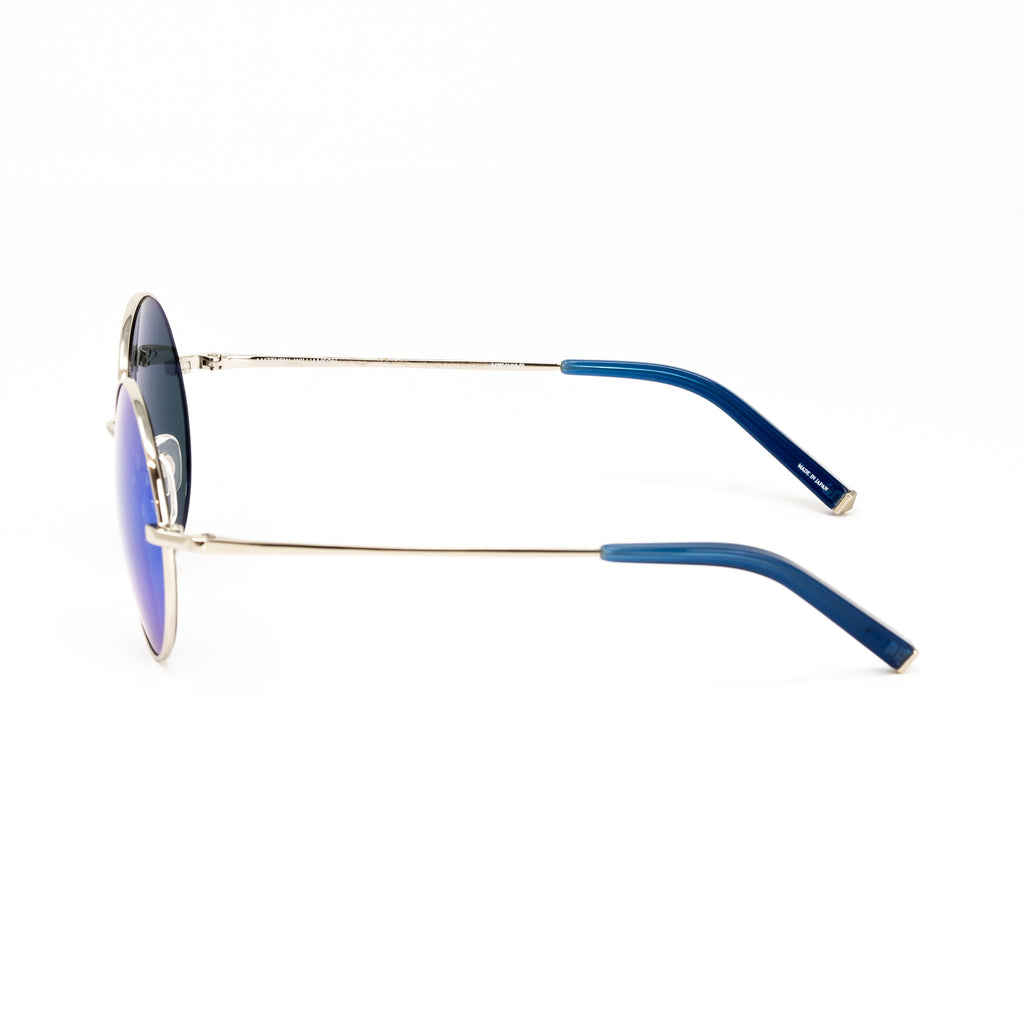 Matthew Williamson x Linda Farrow Blue Round Sunglasses
