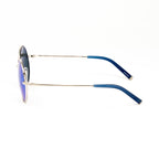 Matthew Williamson x Linda Farrow Blue Round Sunglasses