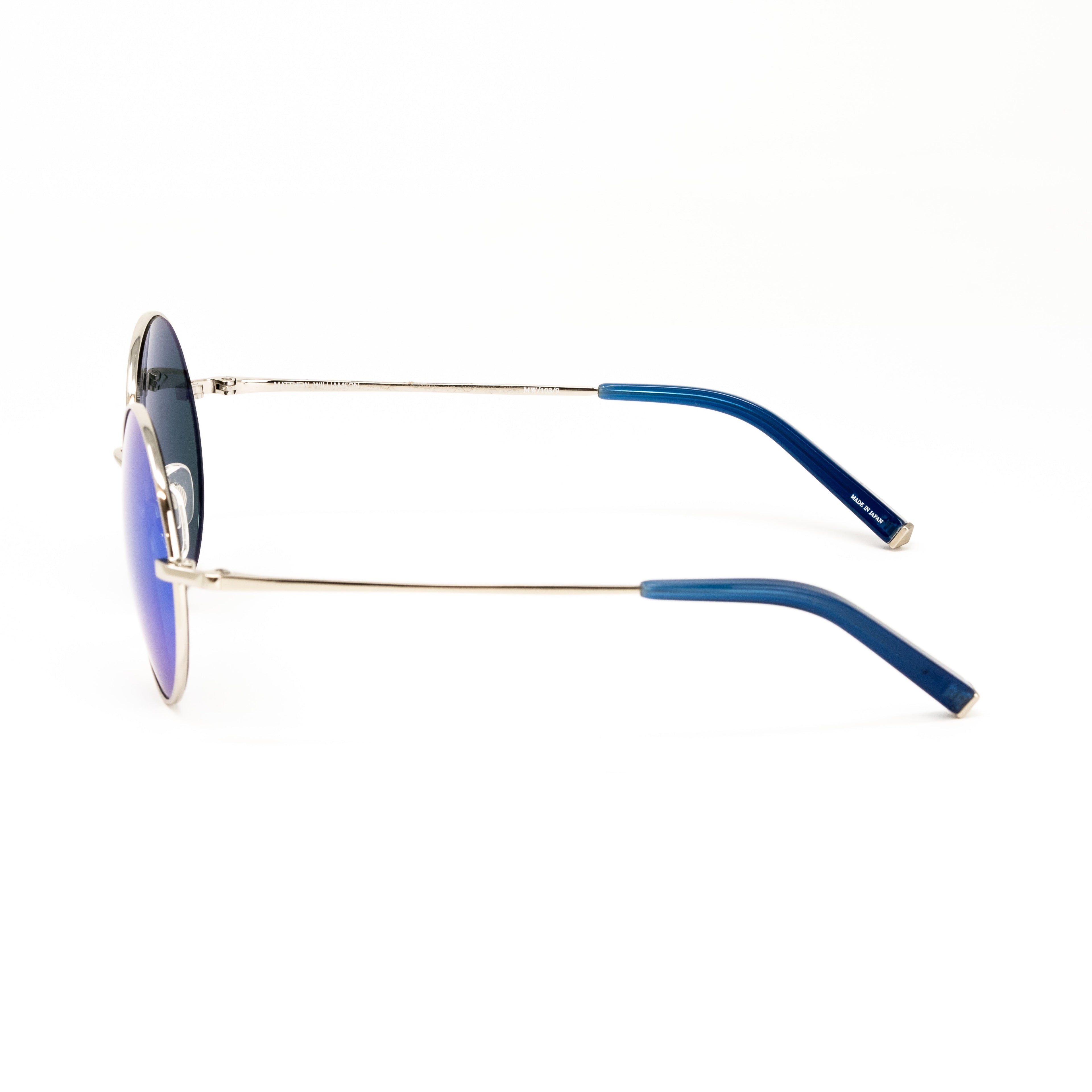 Matthew Williamson x Linda Farrow Blue Round Sunglasses