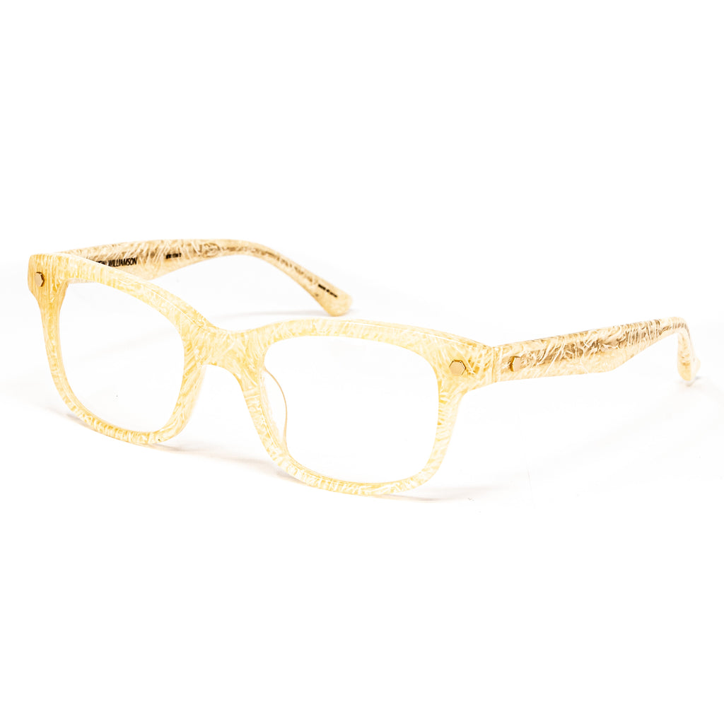 Matthew Williamson x Linda Farrow Marbled Yellow Eyeglasses