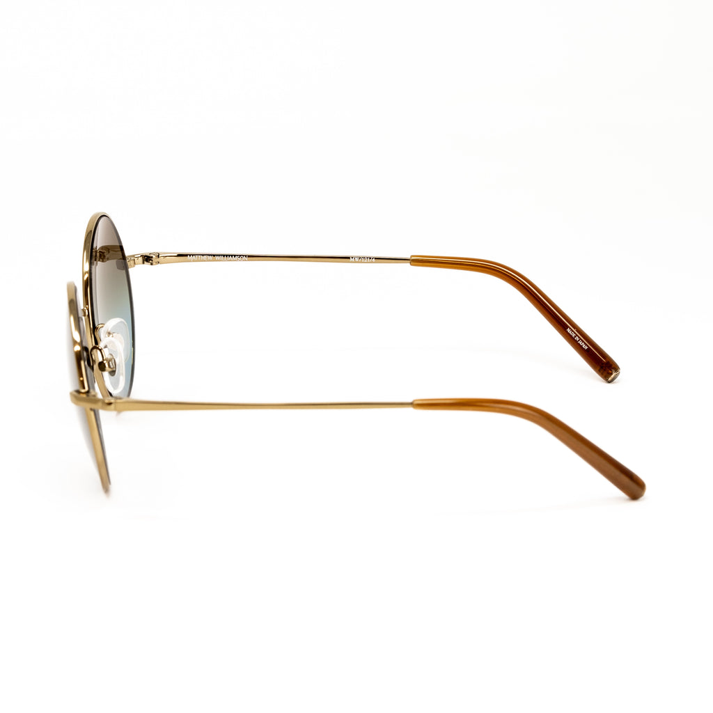 Matthew Williamson x Linda Farrow Gold Round Sunglasses