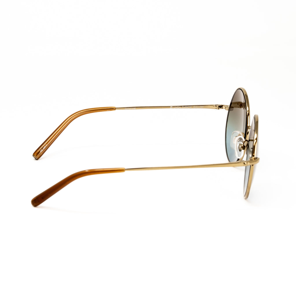 Matthew Williamson x Linda Farrow Gold Round Sunglasses