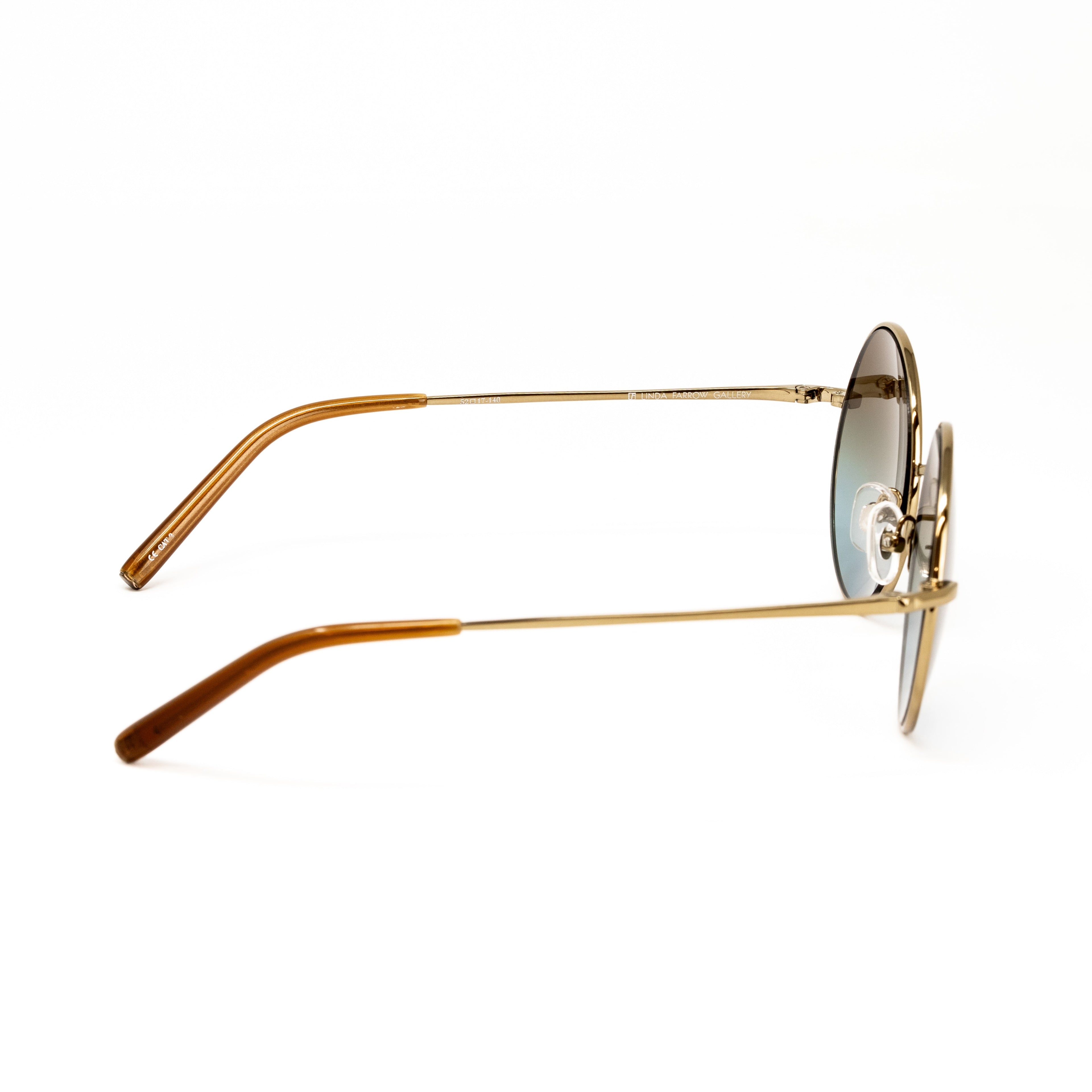Matthew Williamson x Linda Farrow Gold Round Sunglasses