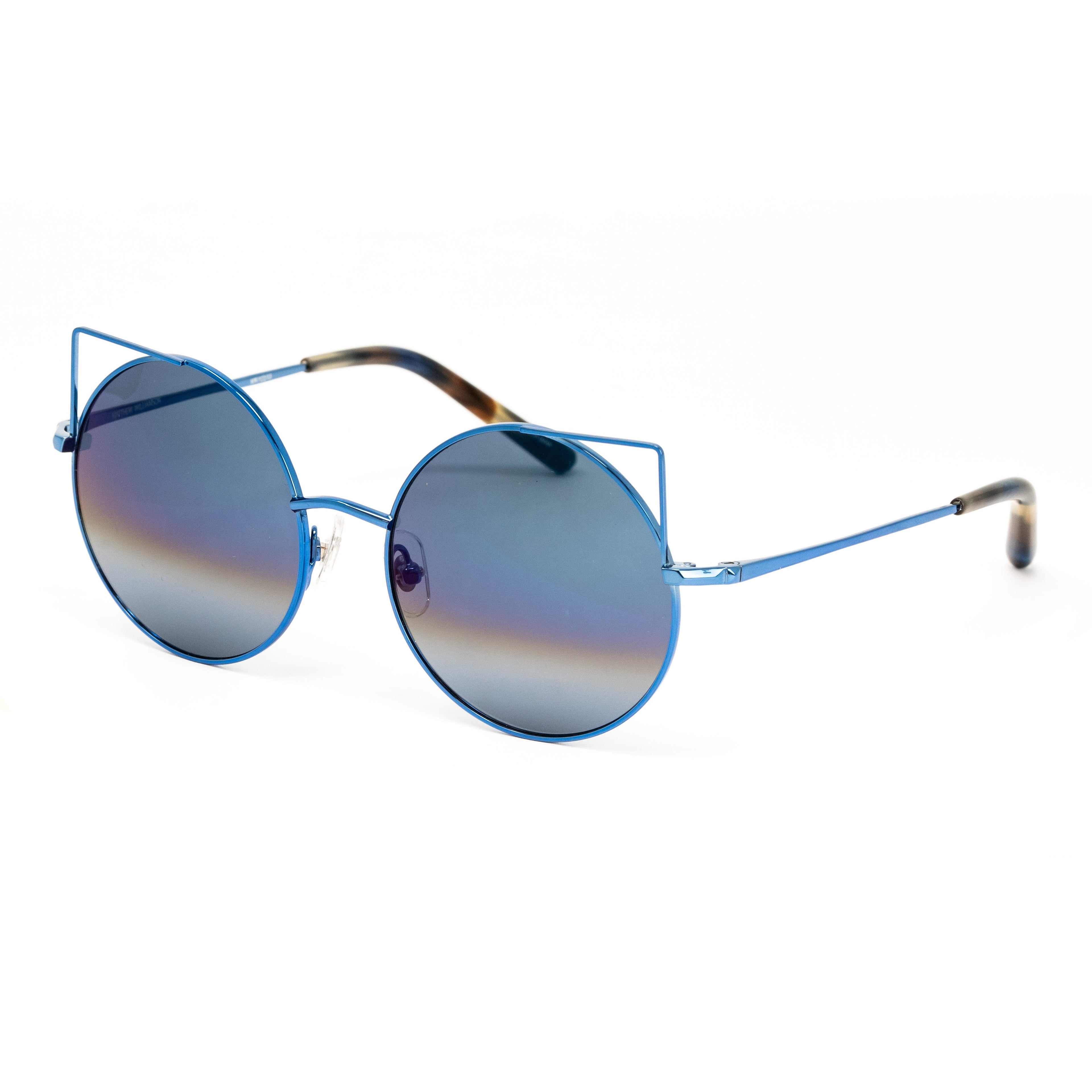 Matthew Williamson x Linda Farrow Blue Cat-eye Sunglasses