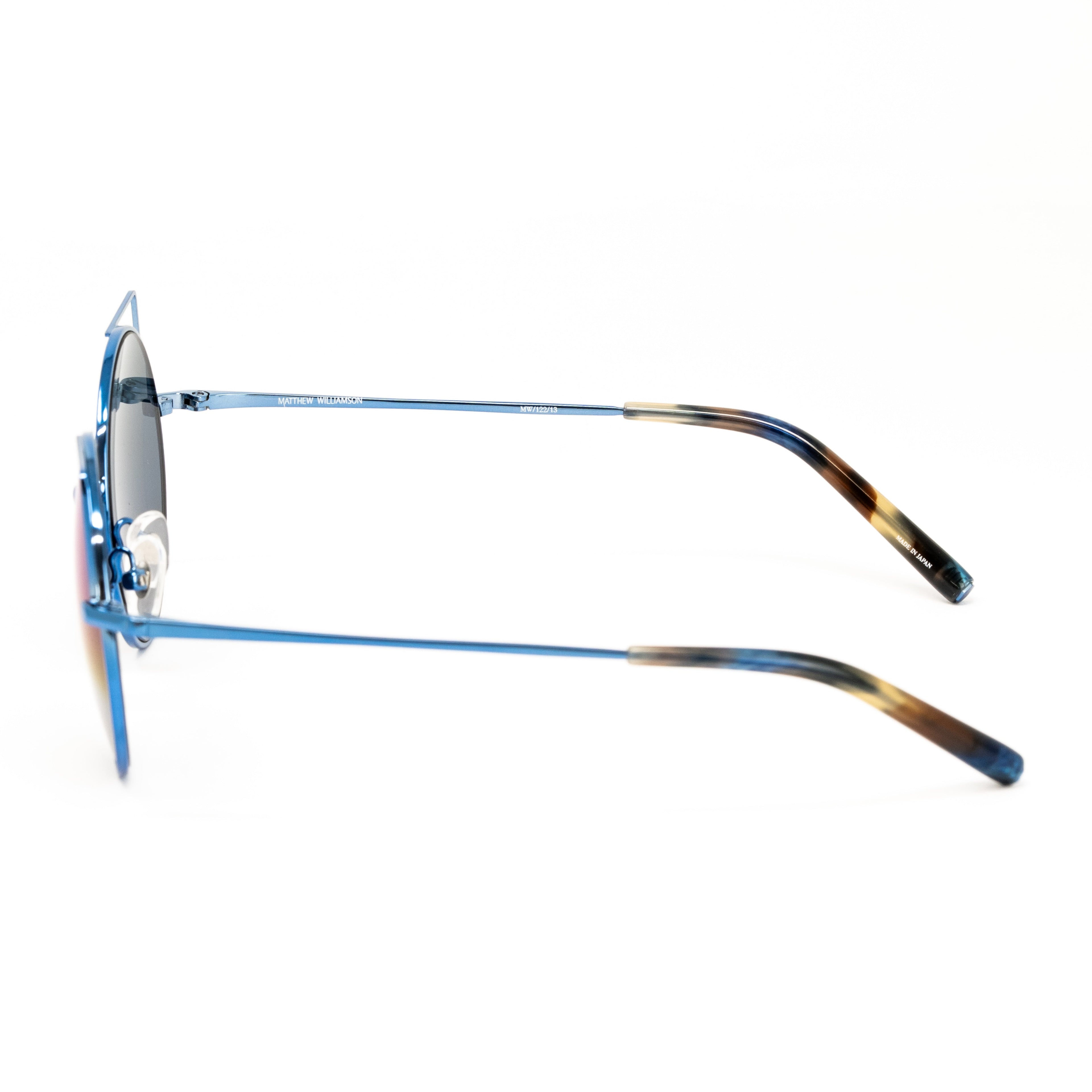 Matthew Williamson x Linda Farrow Blue Cat-eye Sunglasses