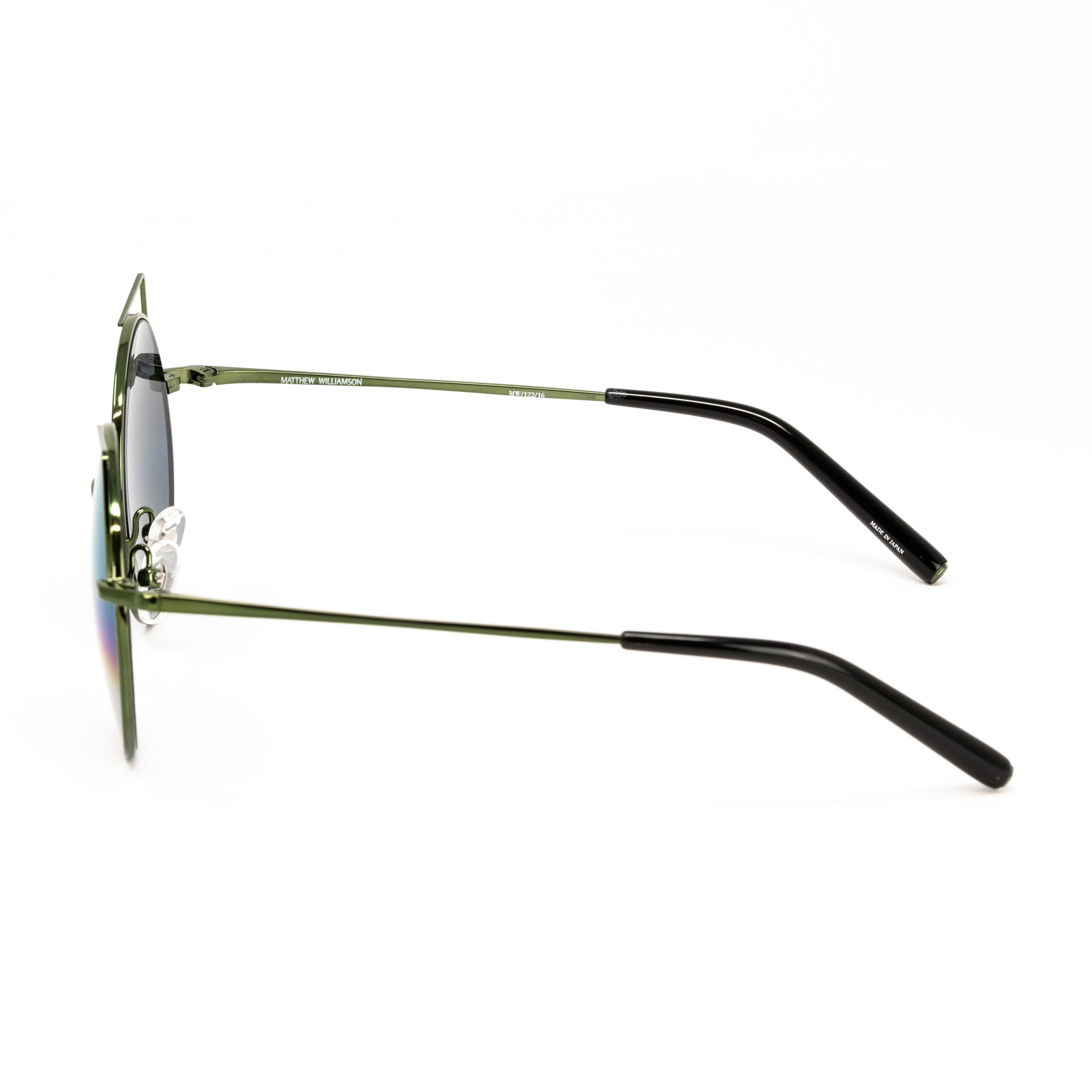 Matthew Williamson x Linda Farrow Green Cat-eye Sunglasses