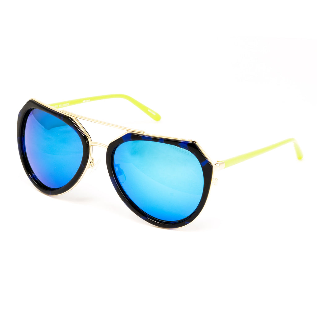 Matthew Williamson x Linda Farrow Black/Blue Sunglasses