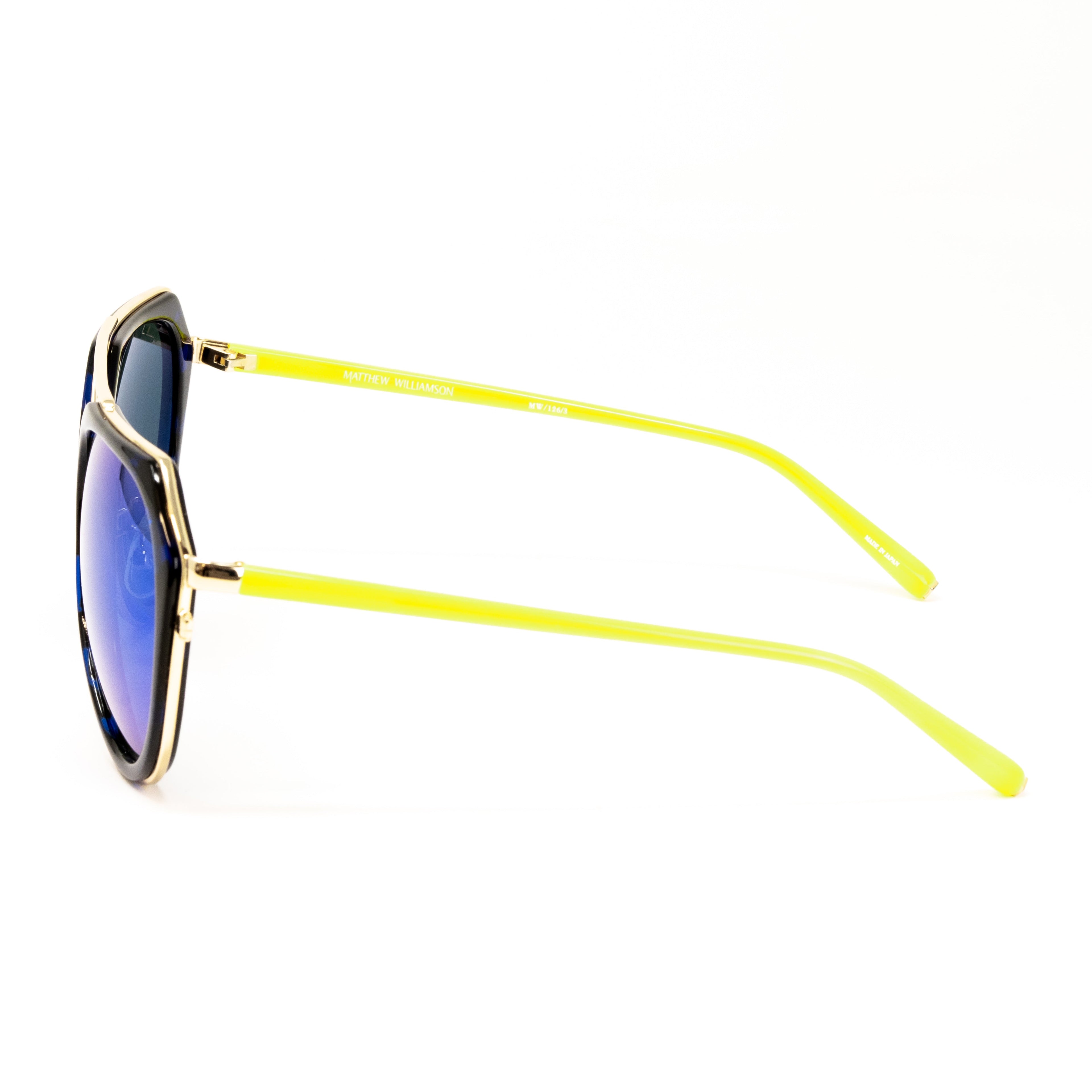Matthew Williamson x Linda Farrow Black/Blue Sunglasses