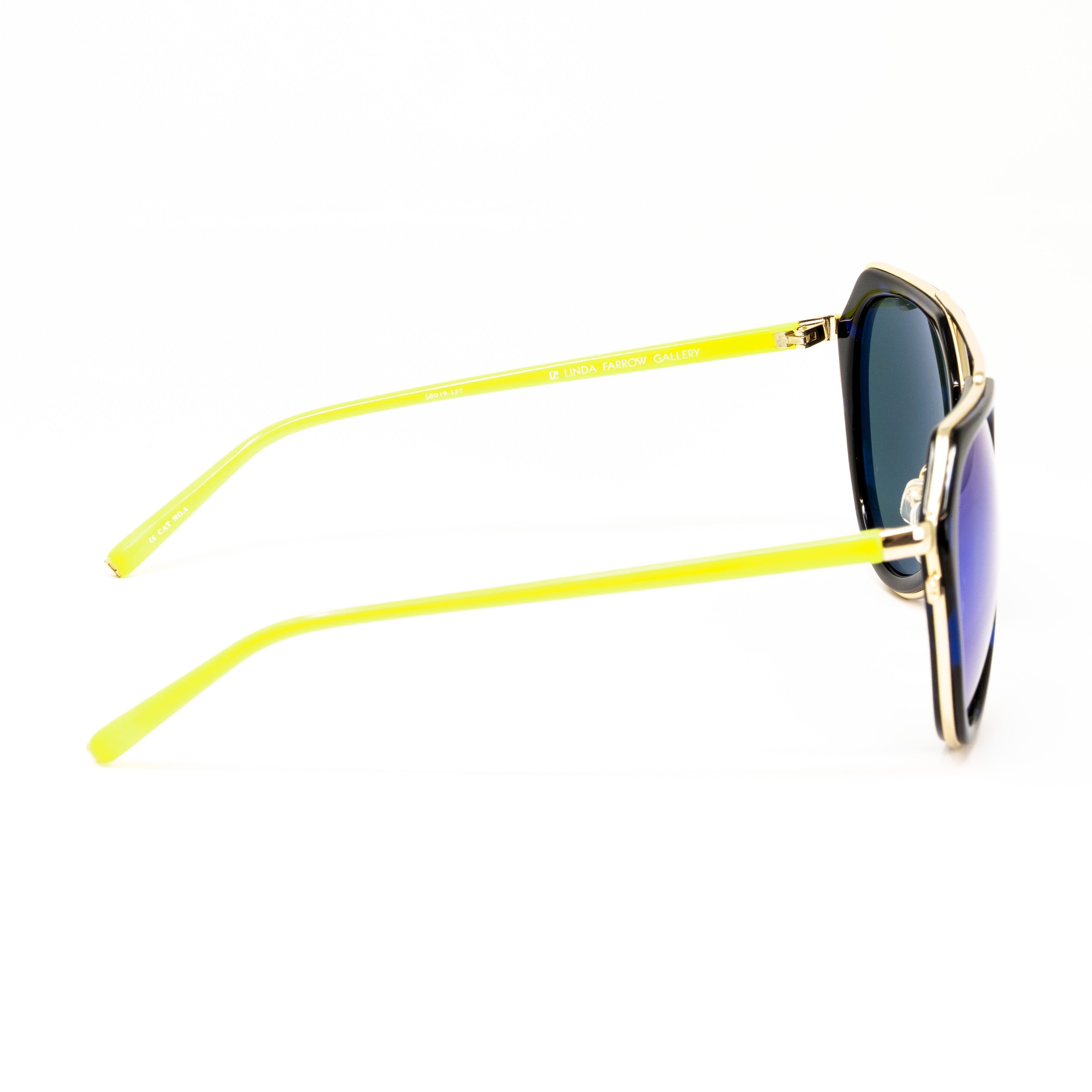 Matthew Williamson x Linda Farrow Black/Blue Sunglasses
