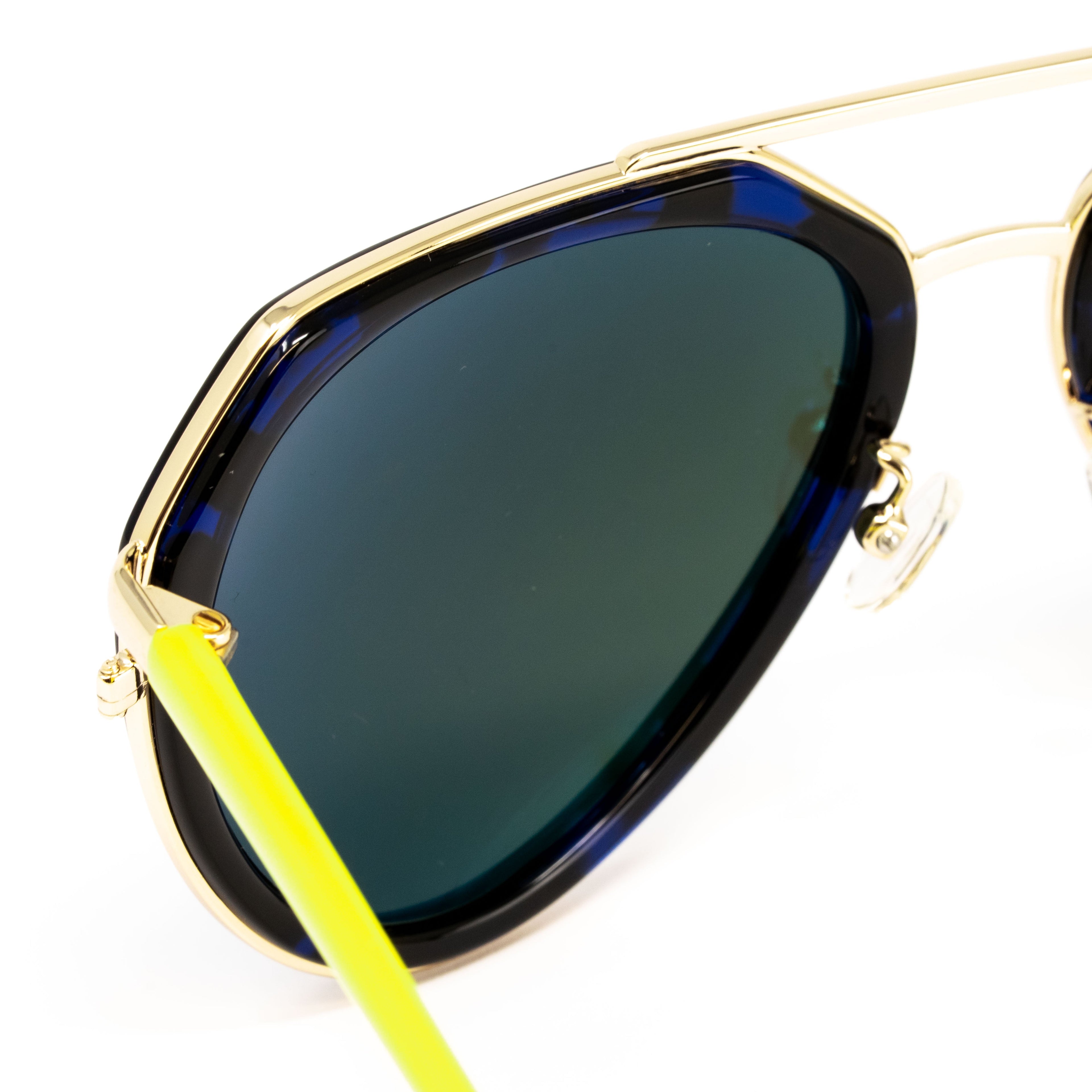 Matthew Williamson x Linda Farrow Black/Blue Sunglasses