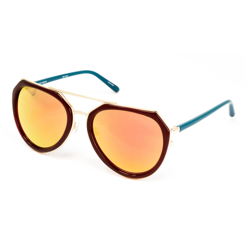 Matthew Williamson x Linda Farrow Red and Teal Sunglasses