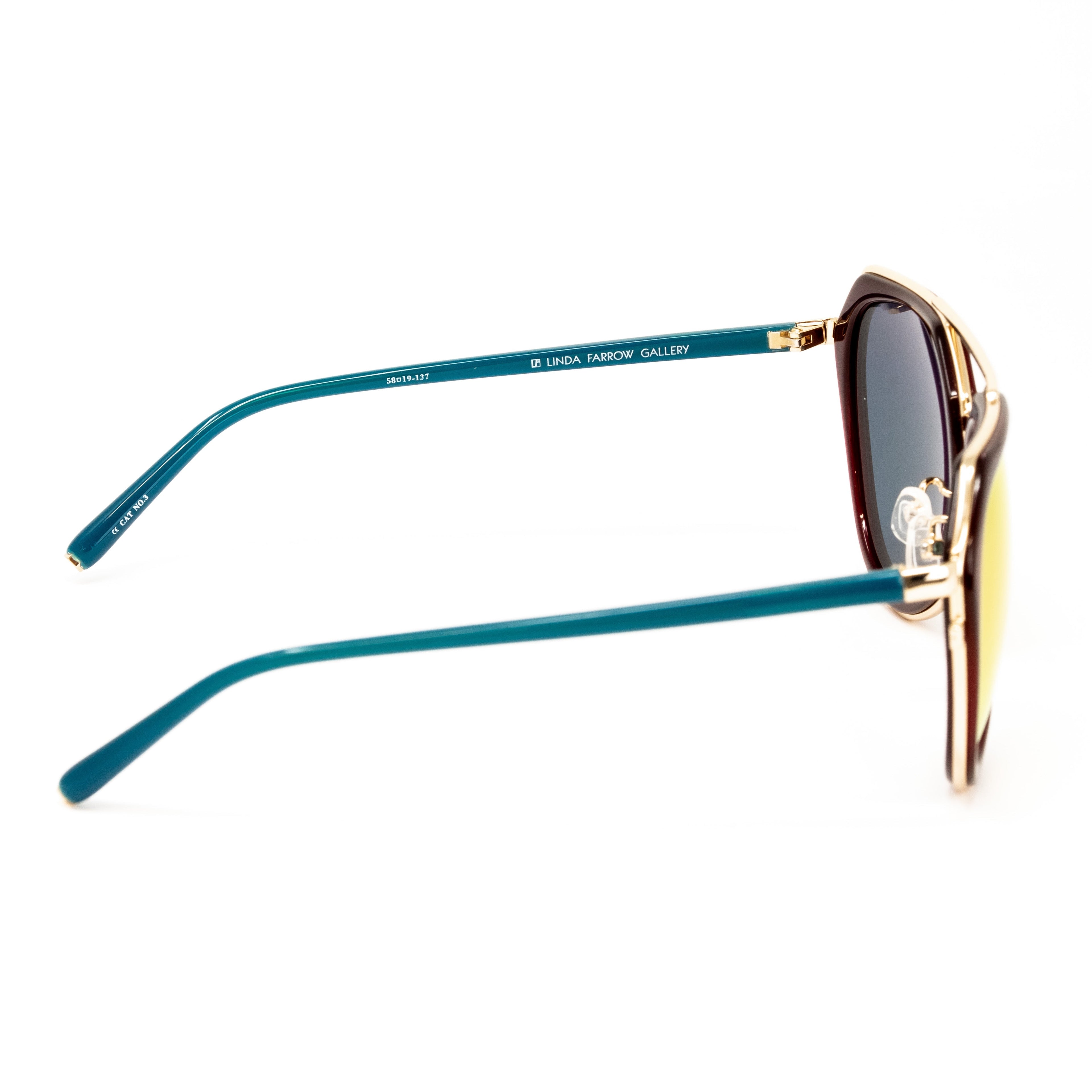 Matthew Williamson x Linda Farrow Red and Teal Sunglasses