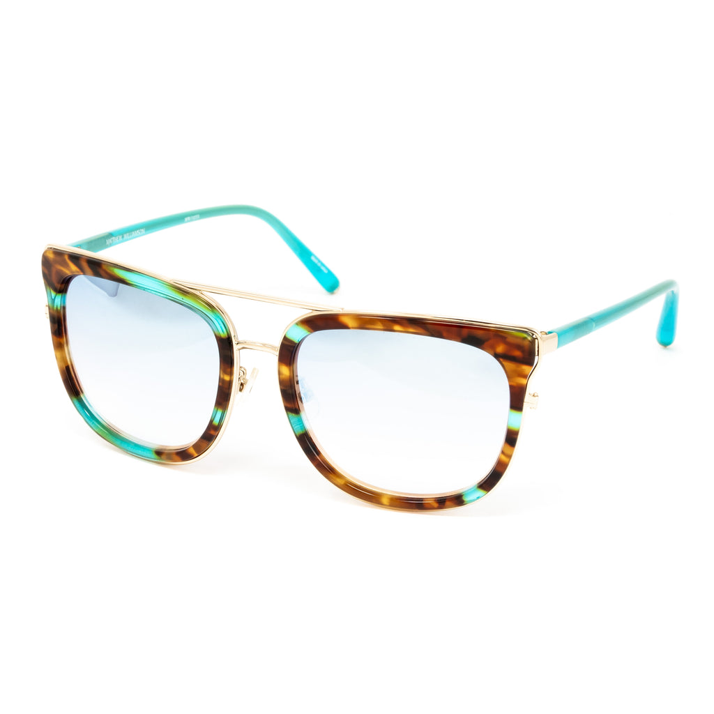 Matthew Williamson x Linda Farrow Blue Sunglasses