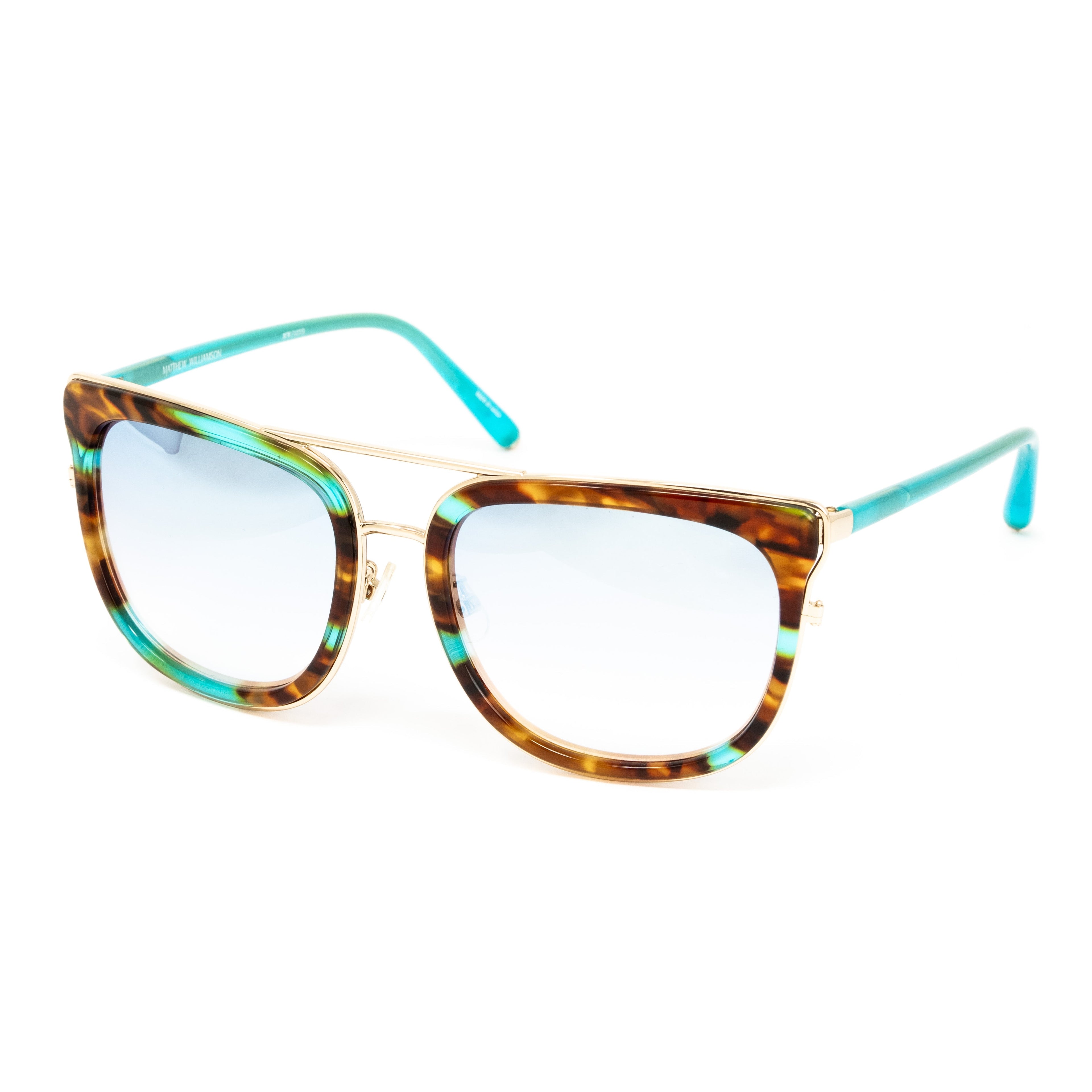 Matthew Williamson x Linda Farrow Blue Sunglasses