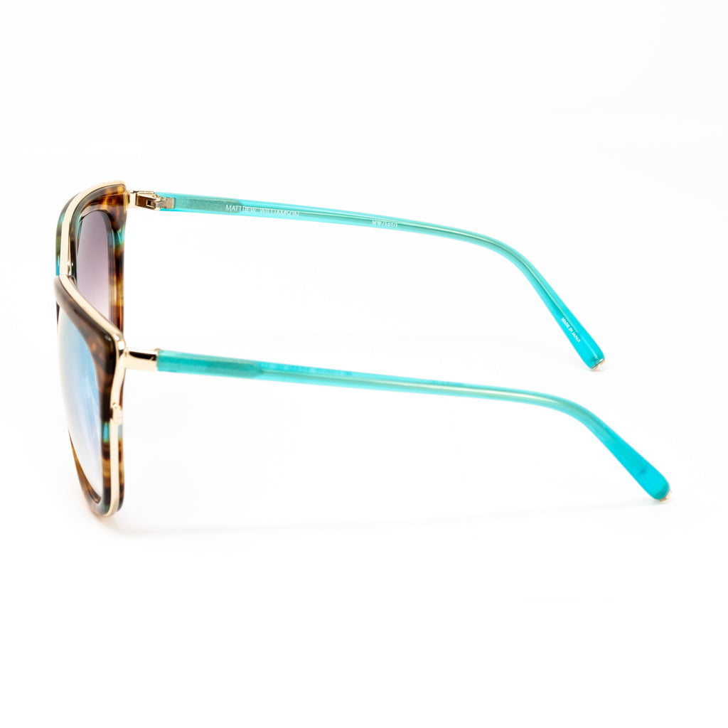 Matthew Williamson x Linda Farrow Blue Sunglasses