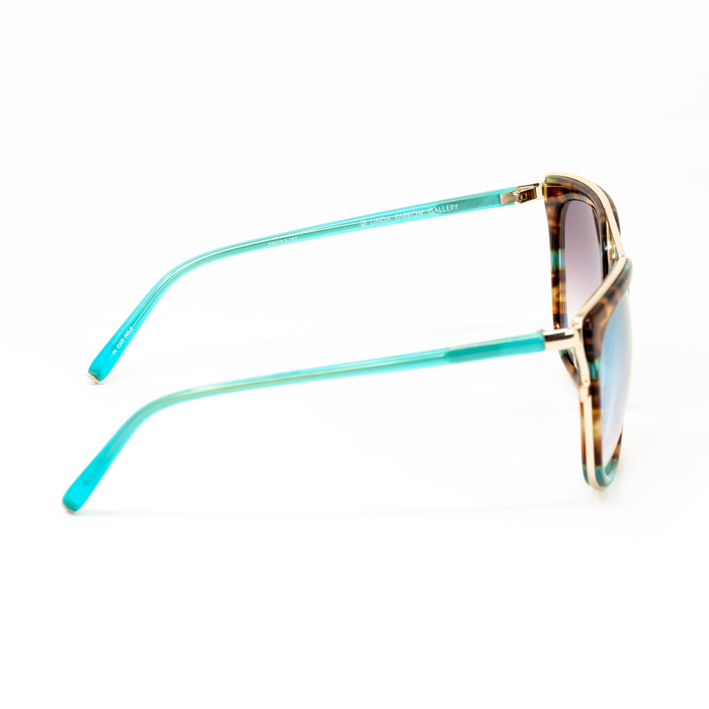 Matthew Williamson x Linda Farrow Blue Sunglasses