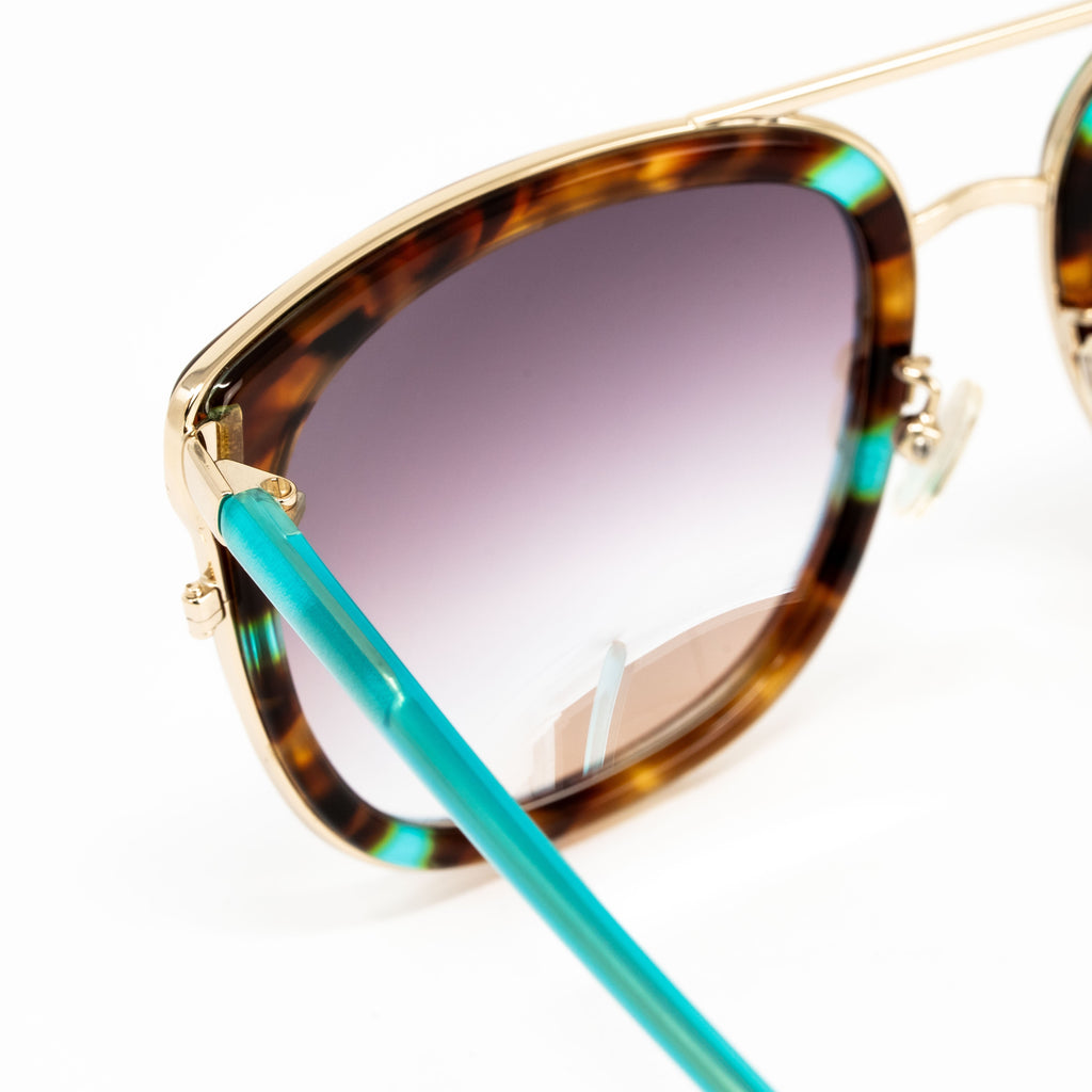 Matthew Williamson x Linda Farrow Blue Sunglasses