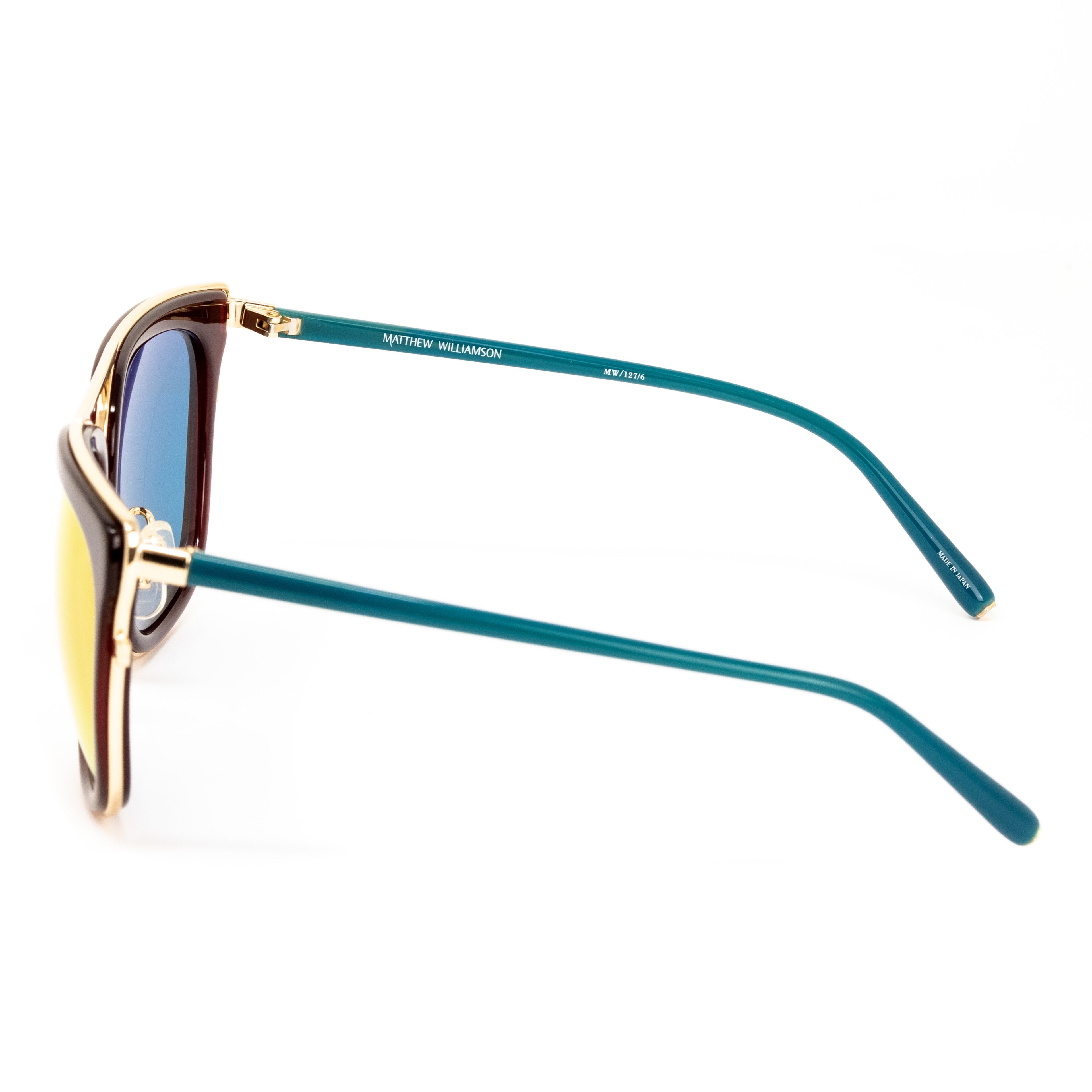 Matthew Williamson x Linda Farrow Burgundy Sunglasses