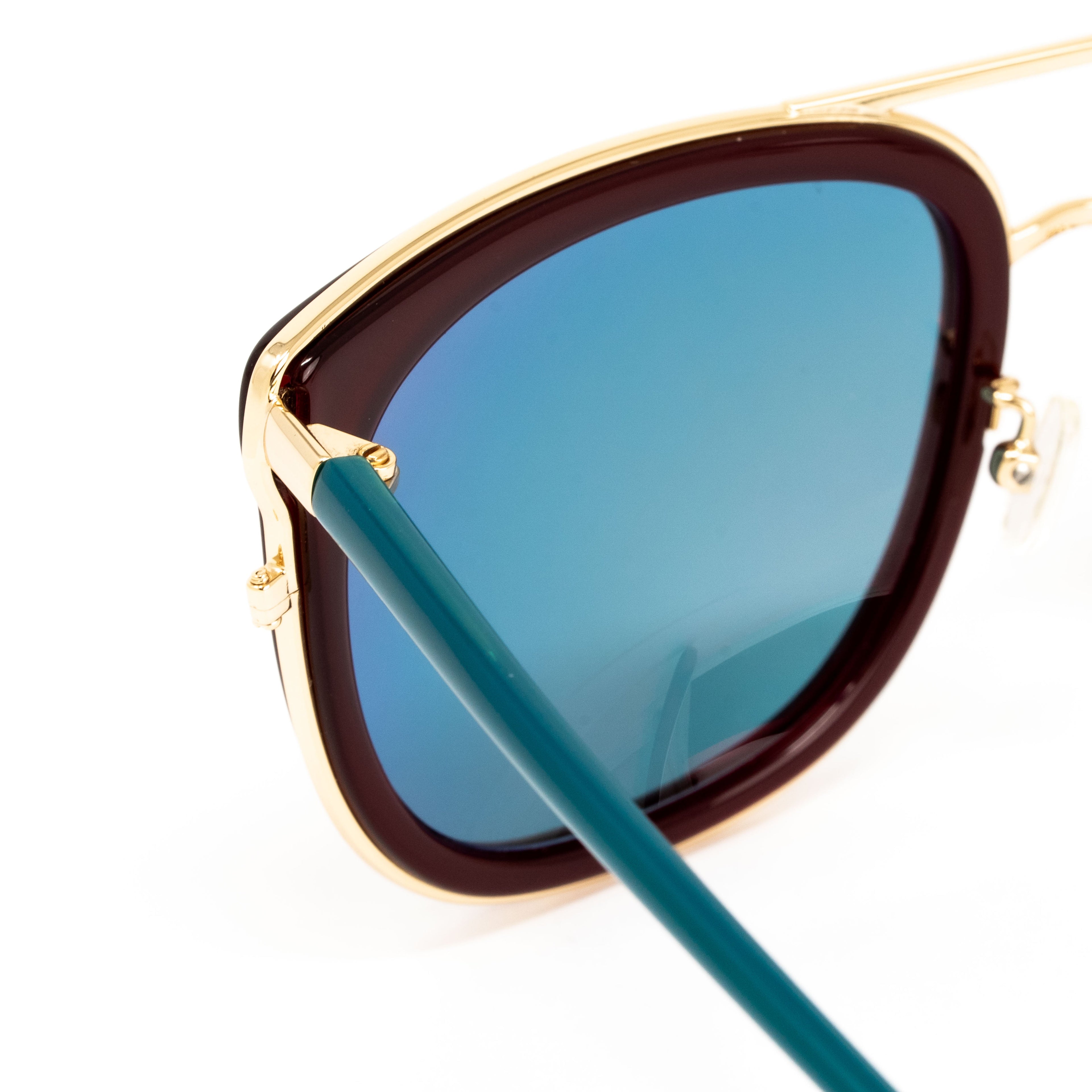 Matthew Williamson x Linda Farrow Burgundy Sunglasses