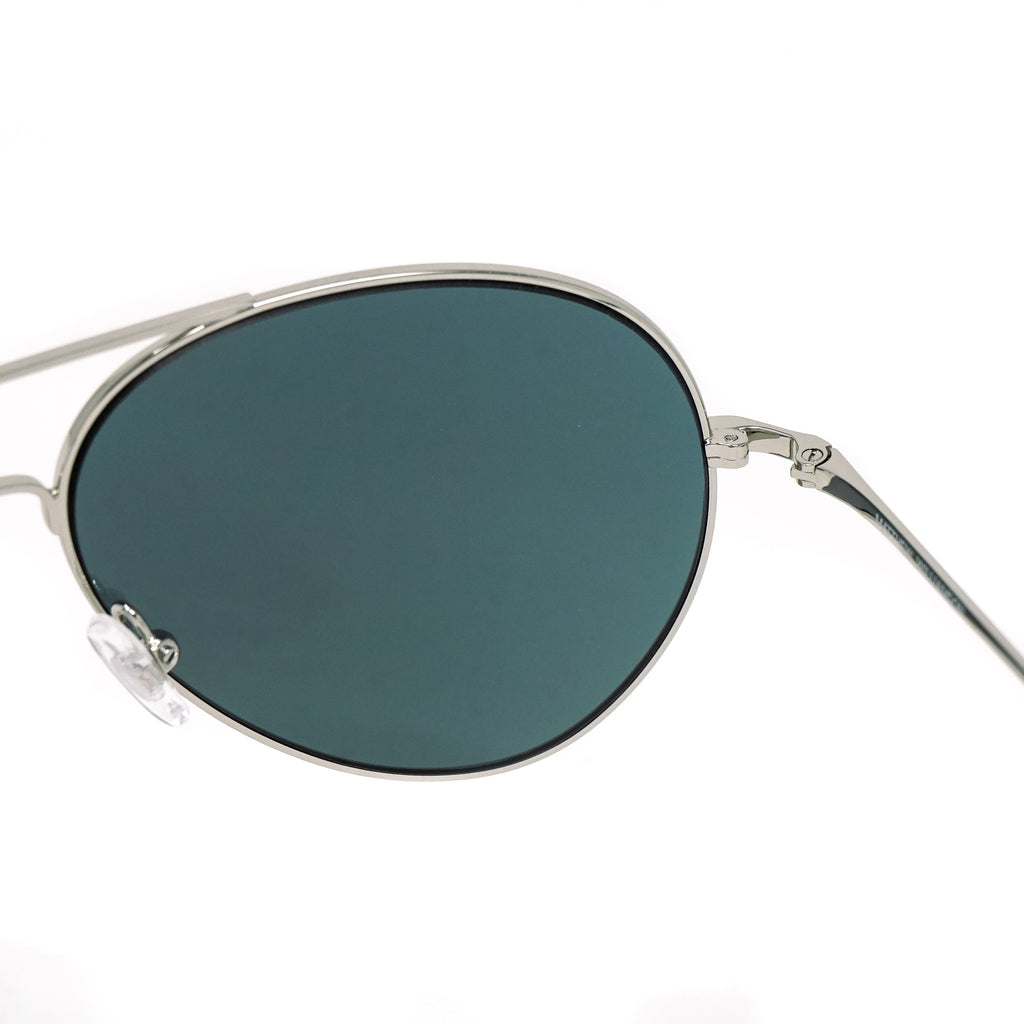 Matthew Williamson Unisex Aviator Sunglasses Steel Blue Mirror