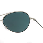 Matthew Williamson Unisex Aviator Sunglasses Steel Blue Mirror