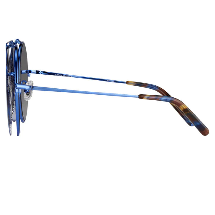 Matthew Williamson x Linda Farrow Blue Sunglasses
