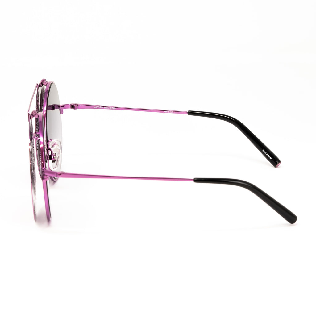 Matthew Williamson x Linda Farrow Purple Flip-up Sunglasses