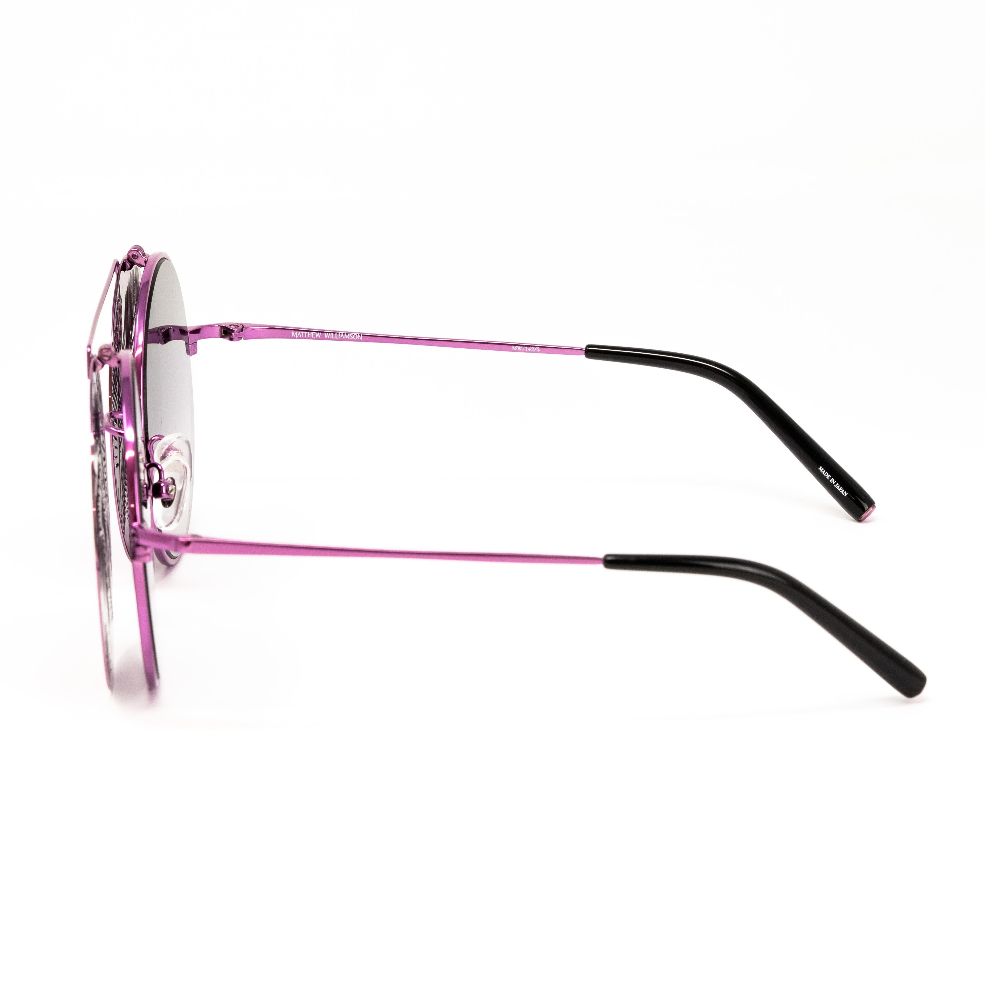 Matthew Williamson x Linda Farrow Purple Flip-up Sunglasses